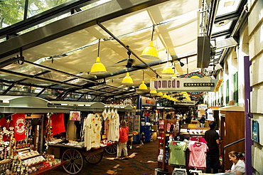 Group of people in a market, Boston, Massachusetts, USA