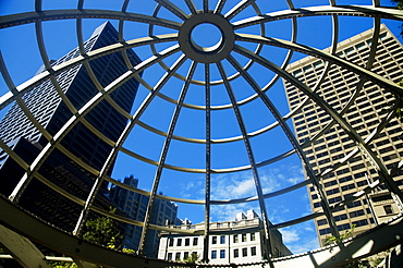 Low angle view of an Atrium, Boston, Massachusetts, USA