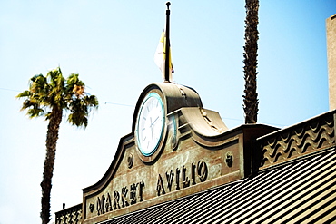 Low angle view of the masthead of the Market Pavilion, California, USA