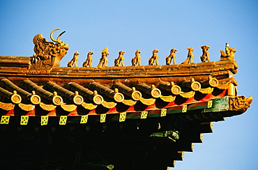 Close-up of an ornate roof, Forbidden City, Beijing, China