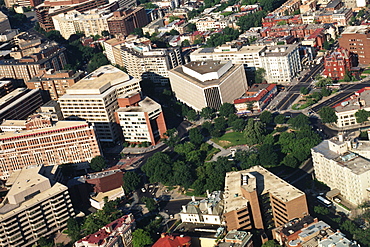 Aerial view of a building, Dupont Circle, Washington DC, USA