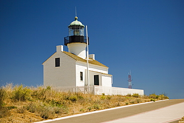 Low angle view of a lighthouse, Point Loma Lighthouse, Cabrillo National Monument, California, USA