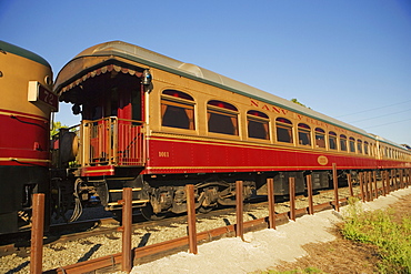 Commuter train on a railroad track