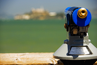 Close-up of a hand-held telescope