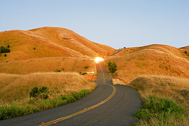 High angle view of a highway in the wilderness