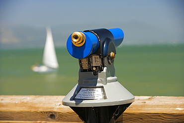 Close-up of a hand-held telescope