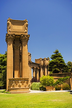 Low angle view of ornate columns