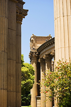 Low angle view of ornate columns