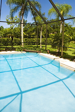 Swimming pool in a garden