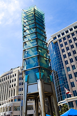 Low angle view of buildings in a city, Orlando, Florida, USA