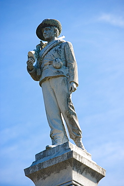 Low angle view of a statue of a soldier, Lake Eola Park, Orlando, Florida, USA