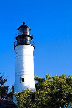 Low angle view of a lighthouse, Key West Lighthouse Museum, Key West, Florida, USA