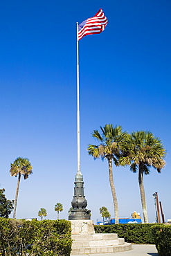 American flag in a park, Manhattan, St. Augustine, Florida, USA