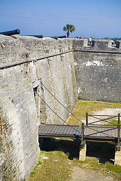 High angle view of a gate, Castillo De San Marcos National Monument, St. Augustine, Florida, USA