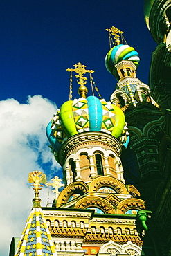 Low angle view of a church, Church Of The Resurrection Of Christ, St. Petersburg, Russia