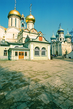 Low angle view of a church, St. Sergius Church, Zagorsk, Moscow, Russia