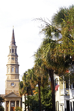 Low angle view of a church, St. Philip's Church, Charleston, South Carolina, USA