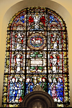 Stained glass window in a church, St. Philips Church, Charleston, South Carolina, USA