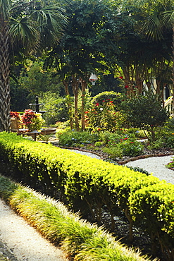 Fountain in a park, Charleston, South Carolina, USA