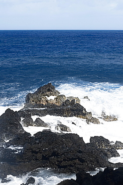 Waves breaking on the beach, Kehena Beach, Big Island, Hawaii Islands, USA