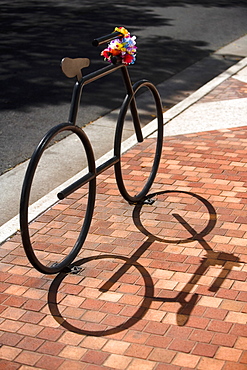 Sculpture of a bicycle, Honolulu, Oahu, Hawaii Islands, USA