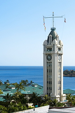 Tower on the island, Aloha Tower, Honolulu, Oahu, Hawaii Islands, USA