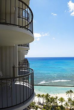 Building on the beach, Waikiki Beach, Honolulu, Oahu, Hawaii Islands, USA