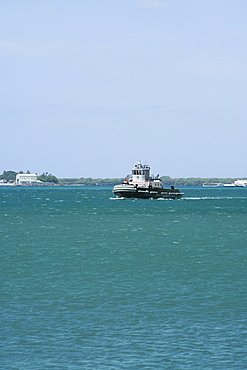 Military ship in the sea, Pearl Harbor, Honolulu, Oahu, Hawaii Islands, USA