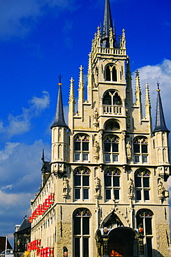 Facade of a Town Hall, Gouda, Netherlands
