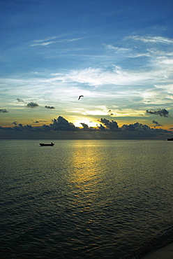 Sunset over the sea, South West Bay, Providencia, Providencia y Santa Catalina, San Andres y Providencia Department, Colombia