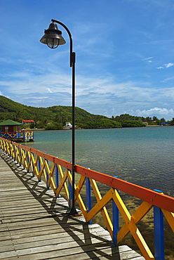 Pier in the sea, Lovebird's Bridge, Providencia, Providencia y Santa Catalina, San Andres y Providencia Department, Colombia