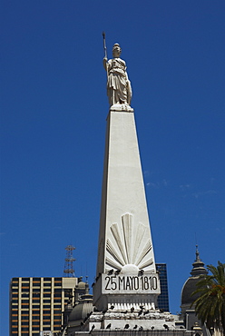 Low angle view of a monument, Piramide De Mayo, Plaza De Mayo, Barrio De Monserrat, Buenos Aires, Argentina