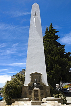 Bust in front of a monument, San Carlos De Bariloche, Argentina