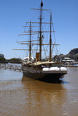 Tall ship in the sea, Corbeta Uruguay, Puerto Madero, Buenos Aires, Argentina