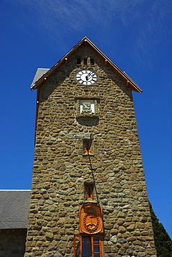 Low angle view of a clock tower, Civic Center, San Carlos De Bariloche, Argentina