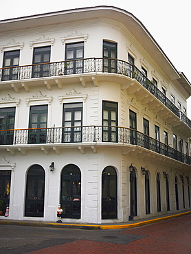 Low angle view of a building in a city, Old Panama, Panama City, Panama