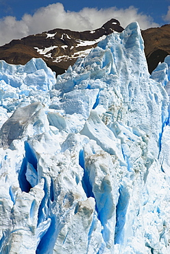 Glaciers in front of a mountain, Moreno Glacier, Argentine Glaciers National Park, Lake Argentino, El Calafate, Patagonia, Argentina