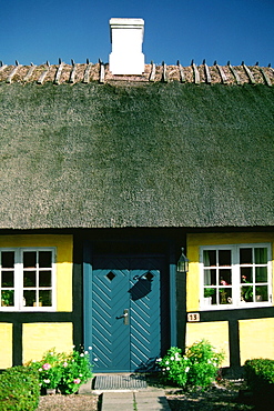 Facade of a cottage, Funen County, Denmark