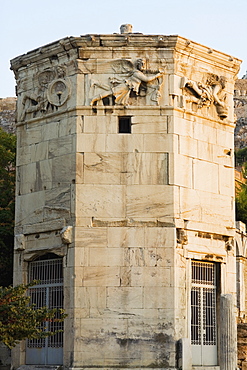 Old ruins of a tower, Tower of the winds, Athens, Greece