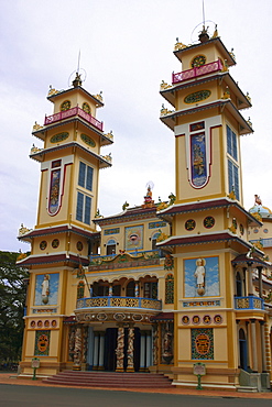 Low angle view of a monastery, Cao Dai Monastery, Tay Ninh, Vietnam