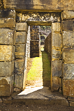 Entrance of a building, Choquequirao, Inca, Cusco Region, Peru