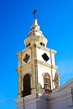 Low angle view of the tower of a church, Ica, Ica Region, Peru