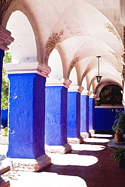 Columns in a building, Santa Catalina Convent, Arequipa, Peru