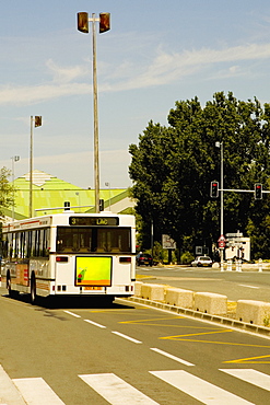 Bus on the road, Bordeaux, Aquitaine, France