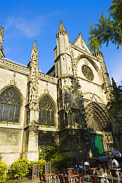 Low angle view of a basilica, St. Michel Basilica, Quartier St. Michel, Vieux Bordeaux, Bordeaux, France