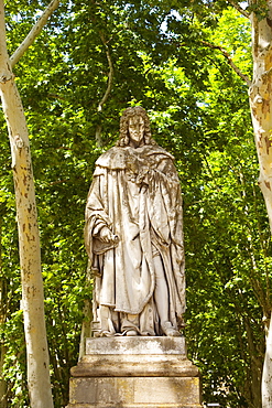 Statue on a pedestal, Montesquieu Statue, Place des Quinconces, Bordeaux, France