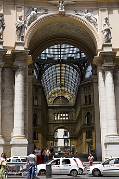 Entrance of a shopping mall, Galleria Umberto I, Naples, Naples Province, Campania, Italy