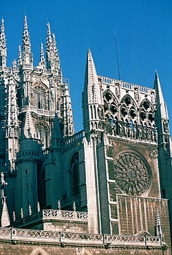 Low angle view of a church, Burgos Cathedral, Burgos, Spain