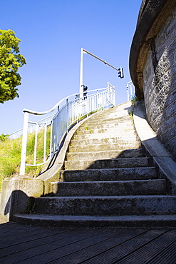 Low angle view of a staircase, Pont Yssoir, Le Mans, Sarthe, France