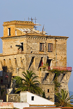 Low angle view of a building, Torre Normanna, Vietri sul Mare, Costiera Amalfitana, Salerno, Campania, Italy